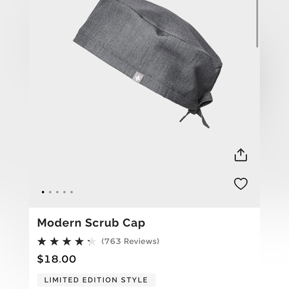 Figs modern style scrub cap in graphite - Picture 1 of 3